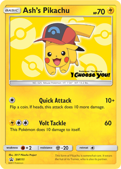 Ash's Pikachu (SM111) [Sun & Moon: Black Star Promos] | North Game Den