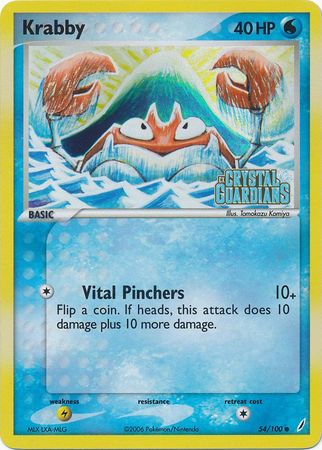 Krabby (54/100) (Stamped) [EX: Crystal Guardians] | North Game Den