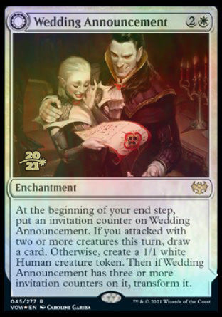 Wedding Announcement // Wedding Festivity [Innistrad: Crimson Vow Prerelease Promos] | North Game Den