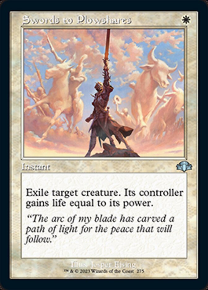 Swords to Plowshares (Retro) [Dominaria Remastered] | North Game Den