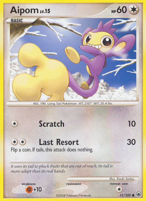 Aipom (51/100) [Diamond & Pearl: Majestic Dawn] | North Game Den