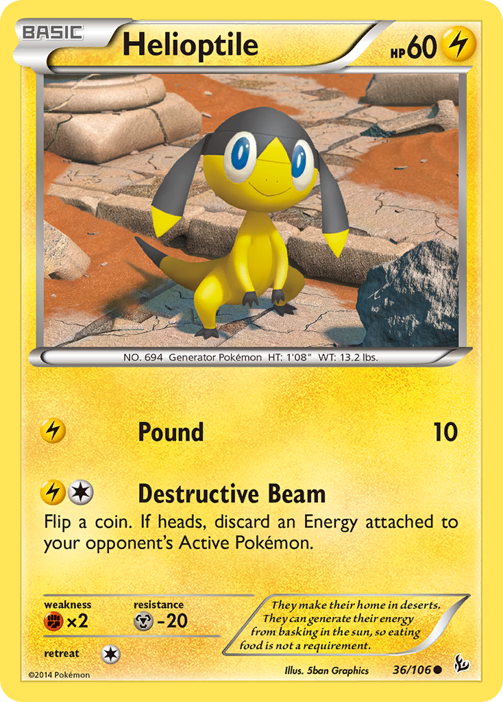 Helioptile (36/106) [XY: Flashfire] | North Game Den