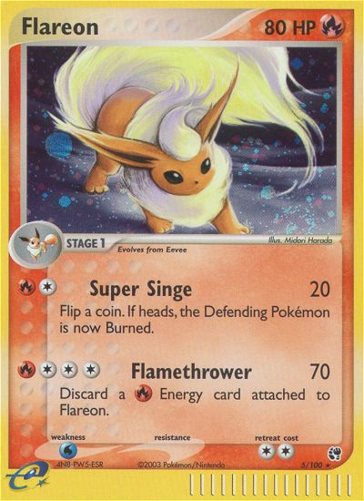 Flareon (5/100) [EX: Sandstorm] | North Game Den