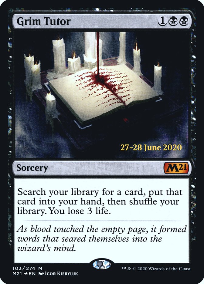 Grim Tutor  [Core Set 2021 Prerelease Promos] | North Game Den