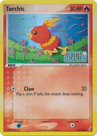 Torchic (65/100) (Stamped) [EX: Crystal Guardians] | North Game Den