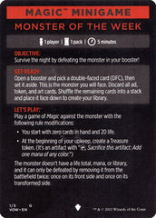 Monster of The Week (Magic Minigame) [Innistrad: Crimson Vow Minigame] | North Game Den