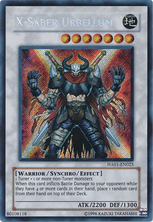 X-Saber Urbellum [HA01-EN025] Secret Rare | North Game Den