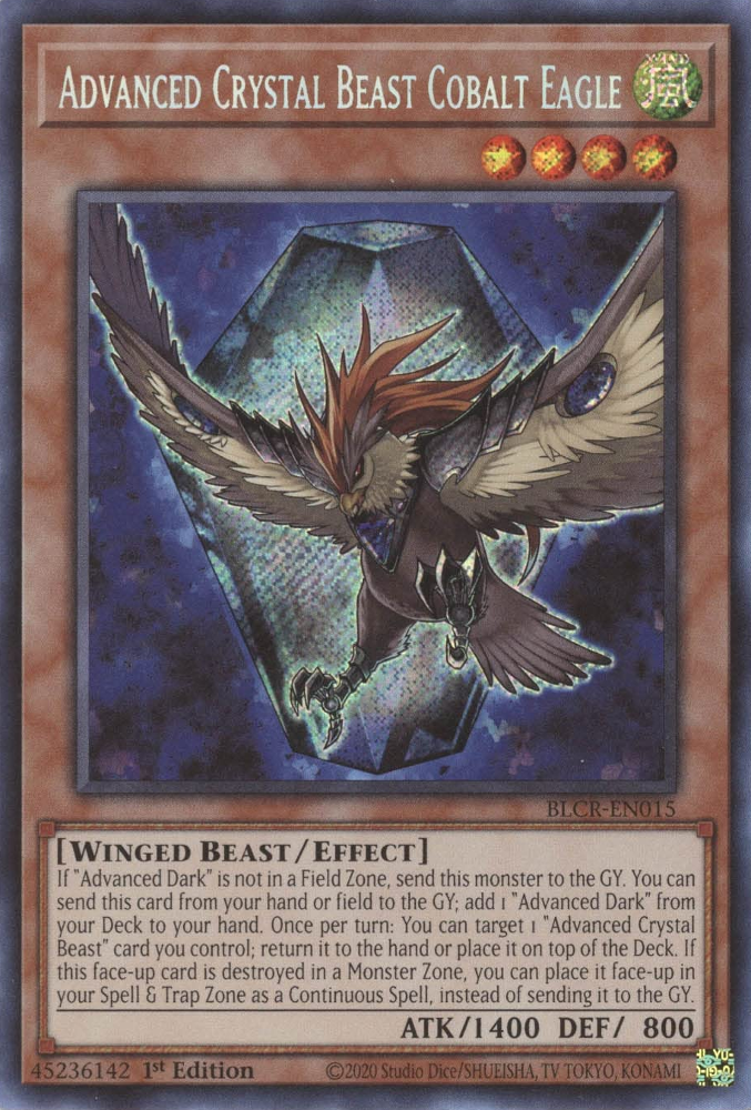 Advanced Crystal Beast Cobalt Eagle [BLCR-EN015] Secret Rare | North Game Den