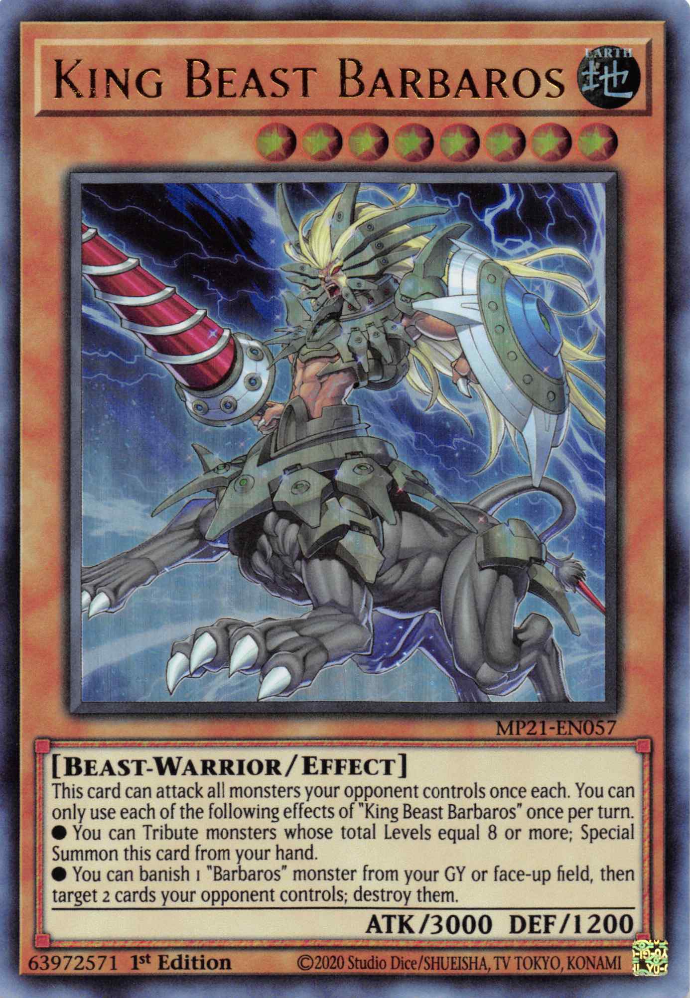 King Beast Barbaros [MP21-EN057] Ultra Rare | North Game Den