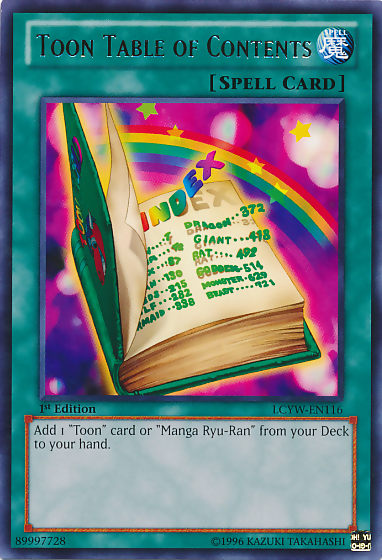 Toon Table of Contents [LCYW-EN116] Rare | North Game Den