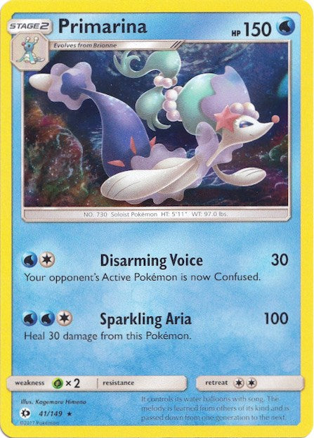 Primarina (41/149) (Water Web Holo) [Sun & Moon: Base Set] | North Game Den