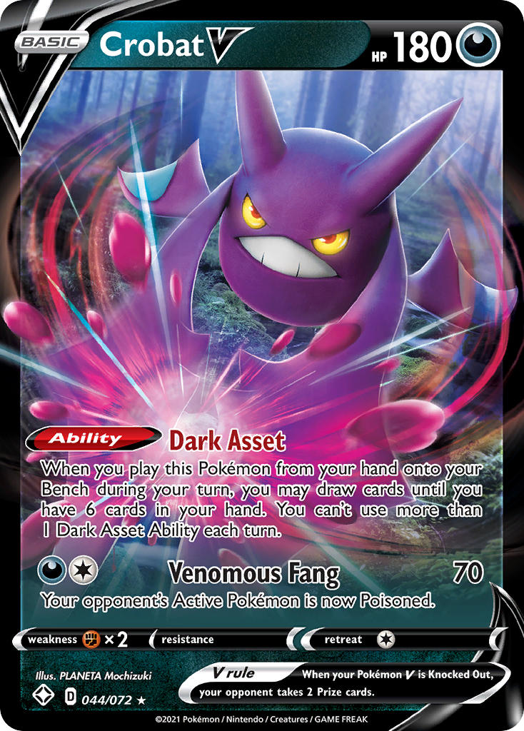 Crobat V (044/072) [Sword & Shield: Shining Fates] | North Game Den