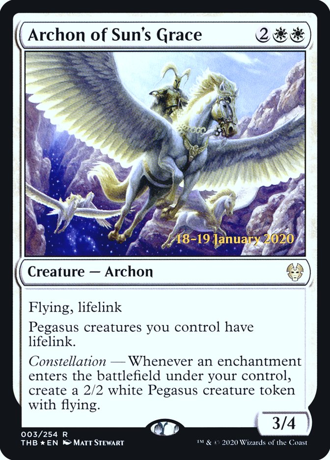 Archon of Sun's Grace [Theros Beyond Death Prerelease Promos] | North Game Den
