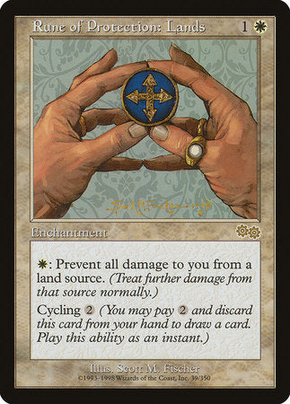 Rune of Protection: Lands [Urza's Saga] | North Game Den