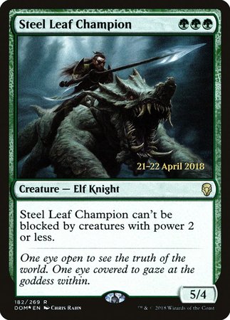 Steel Leaf Champion [Dominaria Promos] | North Game Den