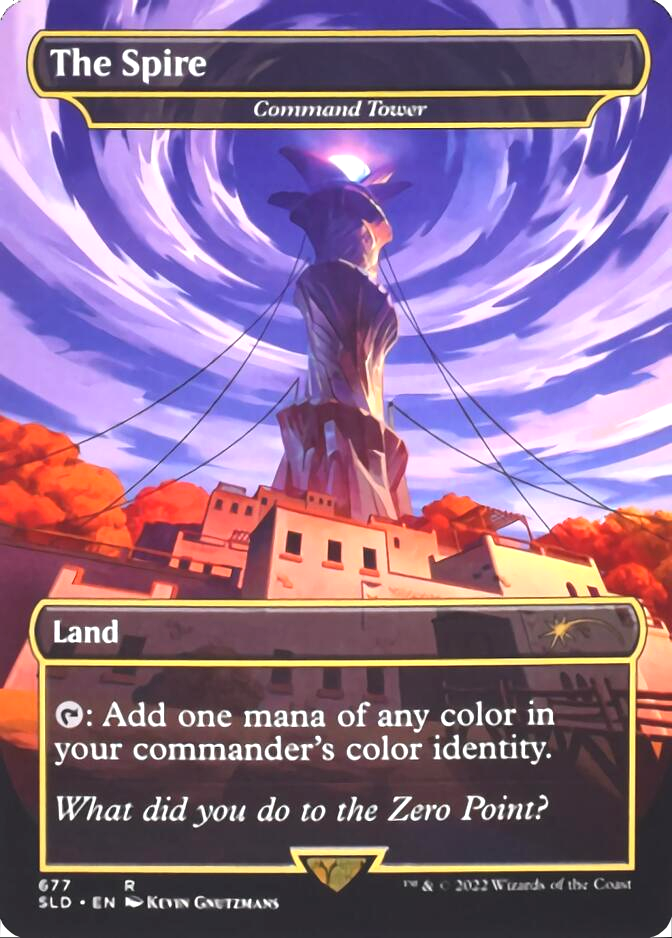 Command Tower - The Spire (Borderless) [Secret Lair Drop Promos] | North Game Den