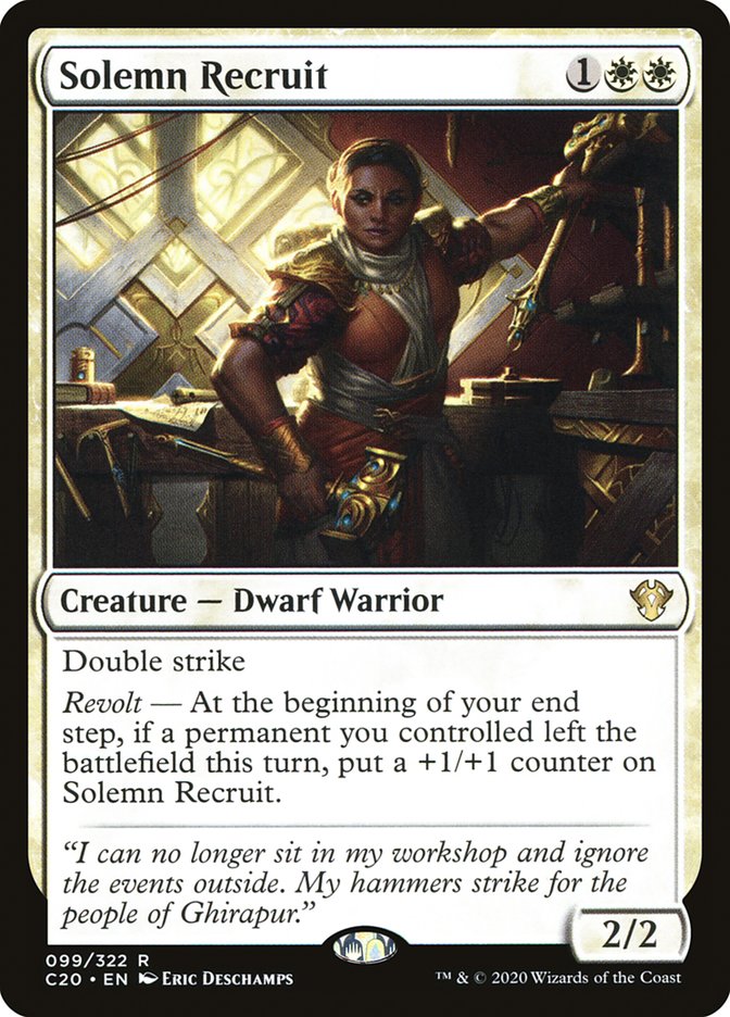 Solemn Recruit [Commander 2020] | North Game Den