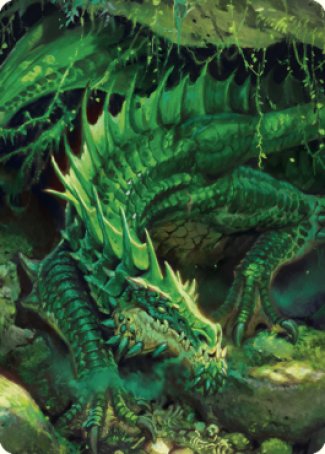 Lurking Green Dragon Art Card [Commander Legends: Battle for Baldur's Gate Art Series] | North Game Den