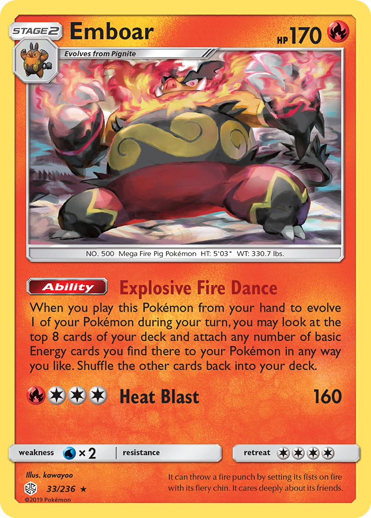 Emboar (33/236) [Sun & Moon: Cosmic Eclipse] | North Game Den