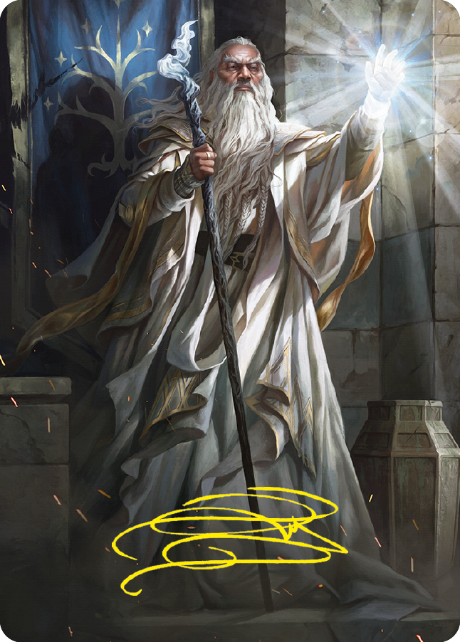 Gandalf the White Art Card (Gold-Stamped Signature) [The Lord of the Rings: Tales of Middle-earth Art Series] | North Game Den