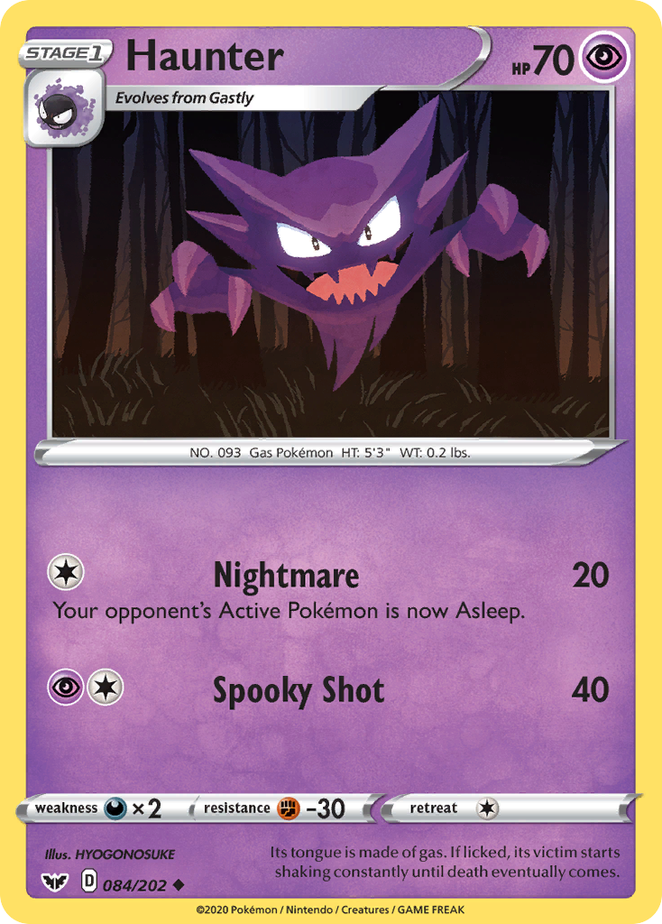 Haunter (084/202) [Sword & Shield: Base Set] | North Game Den