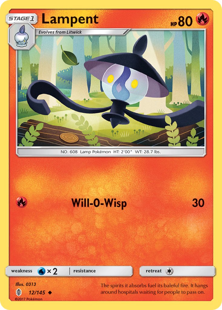 Lampent (12/145) [Sun & Moon: Guardians Rising] | North Game Den