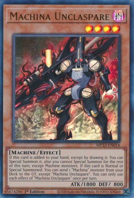 Machina Unclaspare [MP22-EN014] Ultra Rare | North Game Den