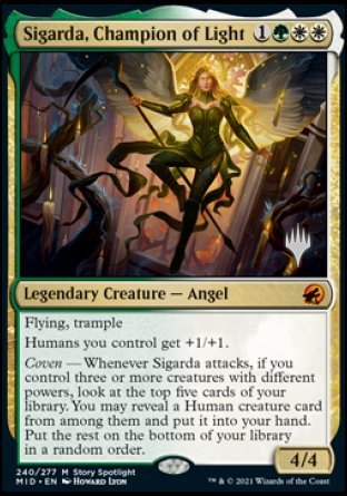 Sigarda, Champion of Light (Promo Pack) [Innistrad: Midnight Hunt Promos] | North Game Den