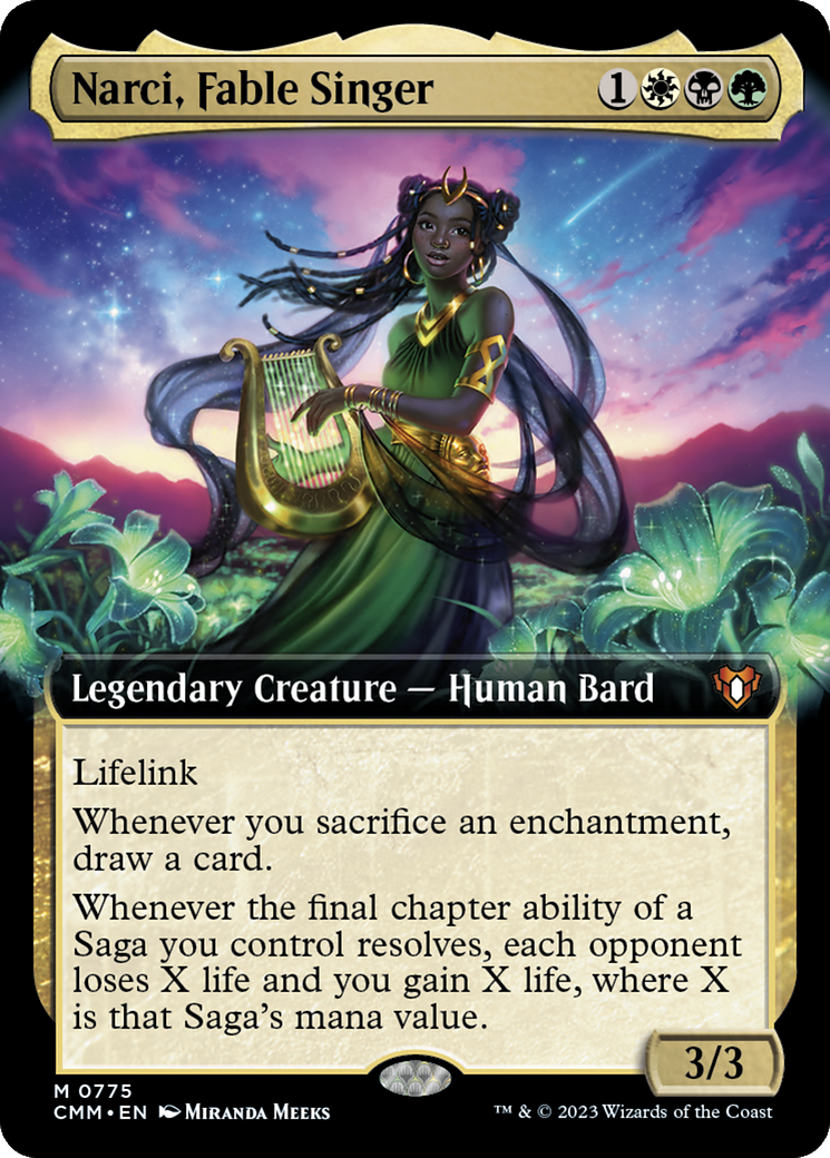 Narci, Fable Singer (Extended Art) [Commander Masters] | North Game Den