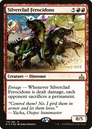 Silverclad Ferocidons [Rivals of Ixalan Promos] | North Game Den