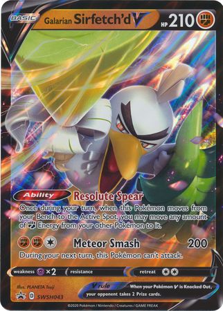 Galarian Sirfetch'd V (SWSH043) (Jumbo Card) [Sword & Shield: Black Star Promos] | North Game Den