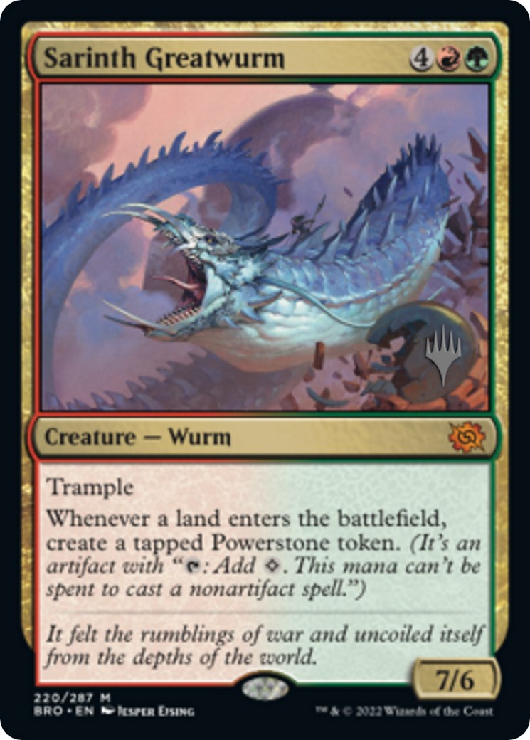 Sarinth Greatwurm (Promo Pack) [The Brothers' War Promos] | North Game Den