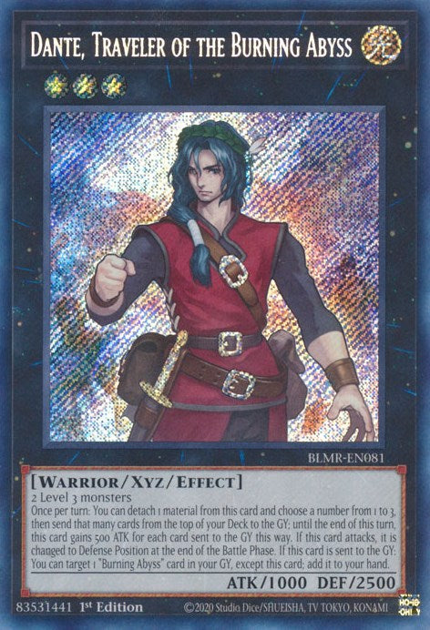 Dante, Traveler of the Burning Abyss [BLMR-EN081] Secret Rare | North Game Den