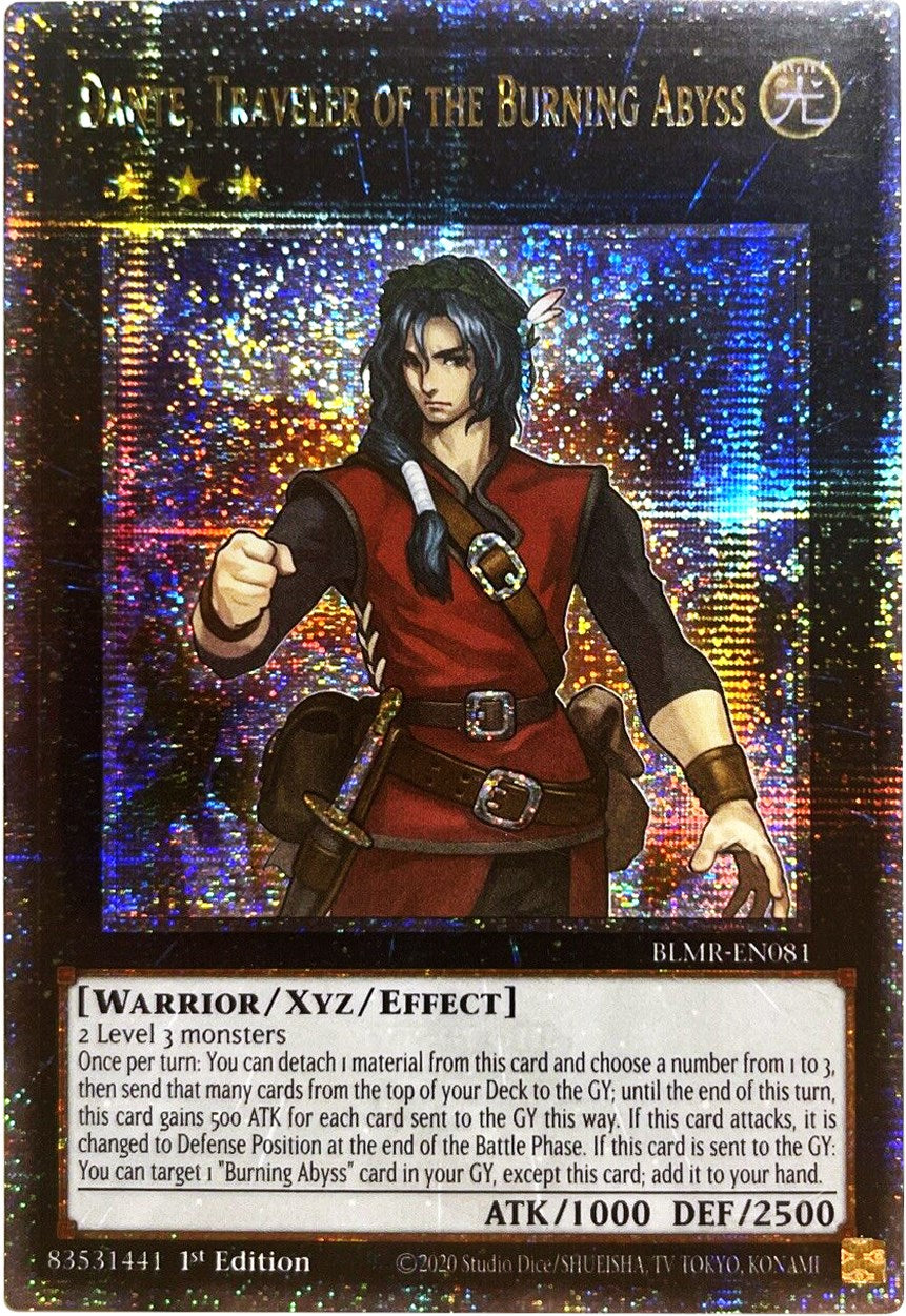 Dante, Traveler of the Burning Abyss [BLMR-EN081] Quarter Century Secret Rare | North Game Den