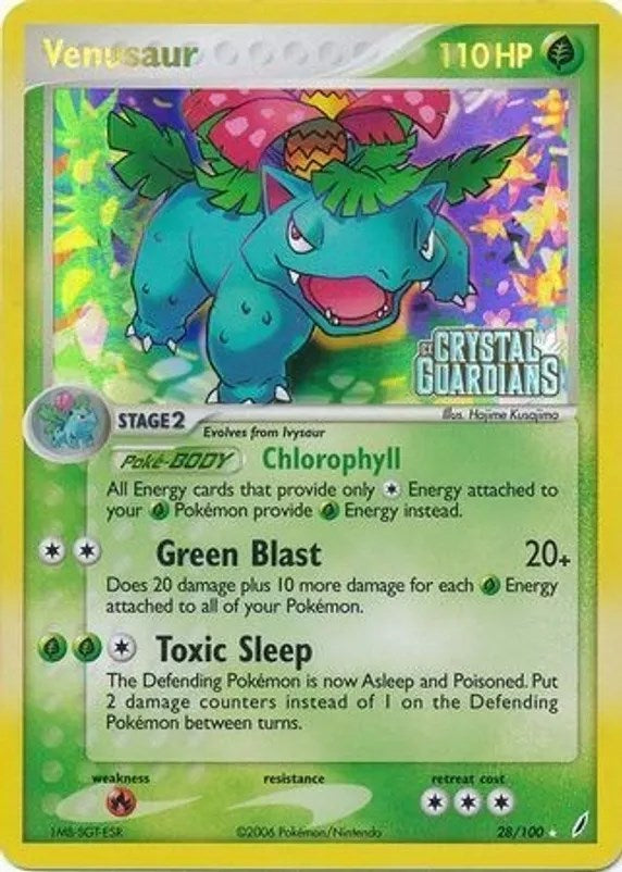 Venusaur (028/100) (Prerelease) [EX: Crystal Guardians] | North Game Den