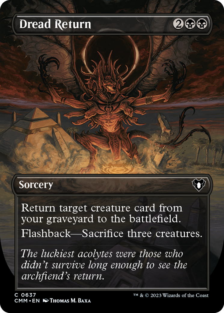 Dread Return (Borderless Alternate Art) [Commander Masters] | North Game Den