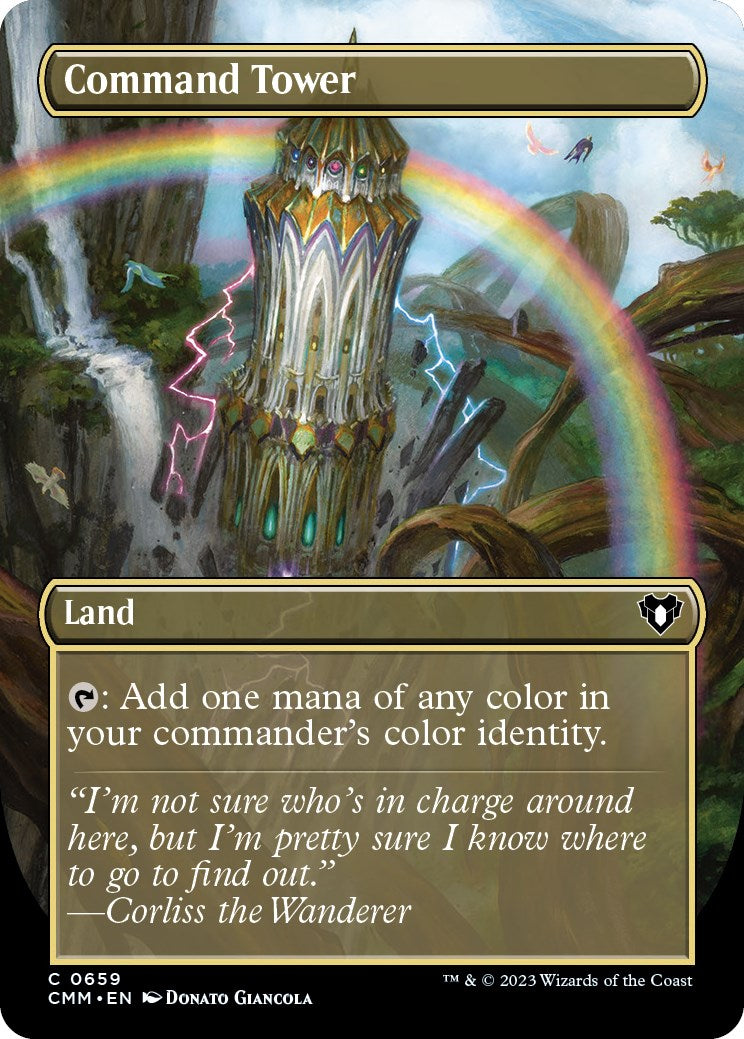 Command Tower (Borderless Alternate Art) [Commander Masters] | North Game Den