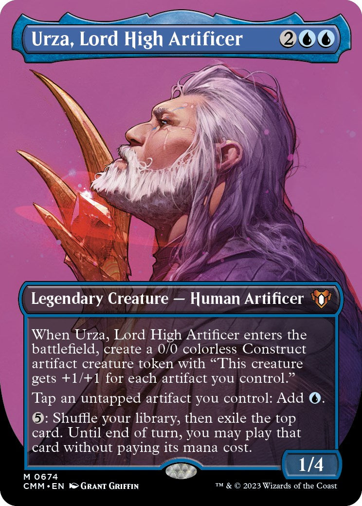 Urza, Lord High Artificer (Borderless Profile) [Commander Masters] | North Game Den
