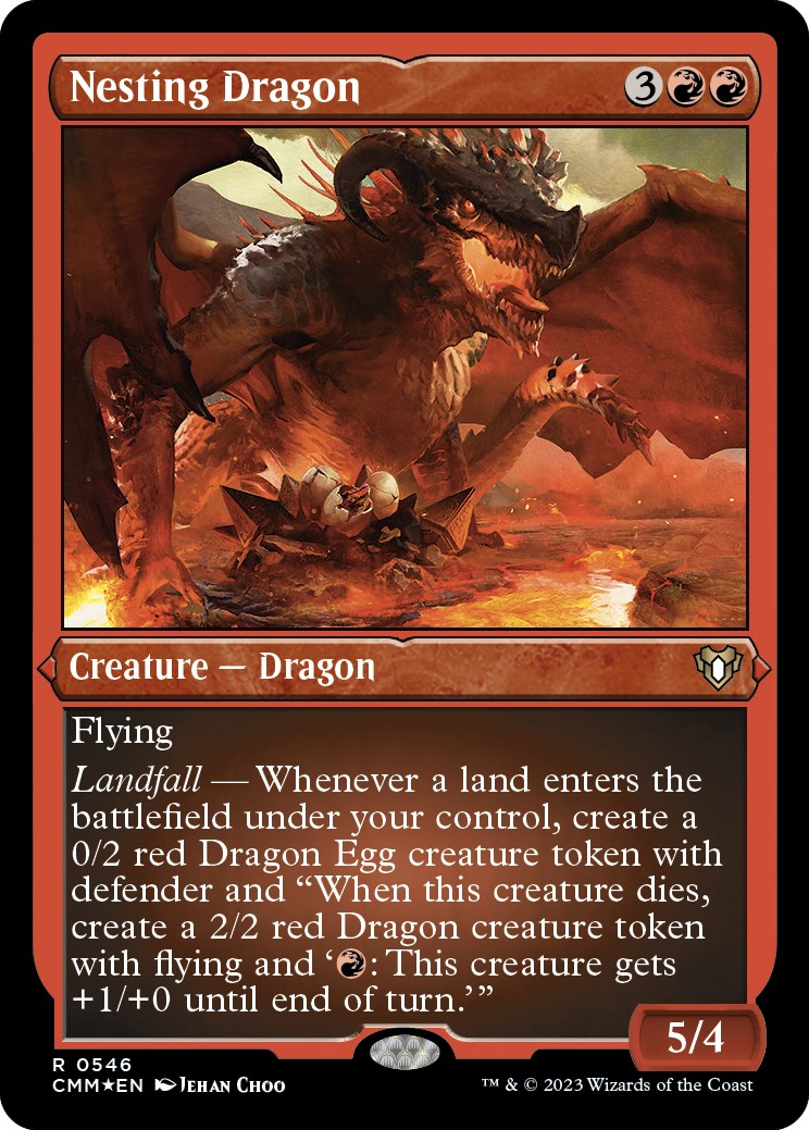 Nesting Dragon (Foil Etched) [Commander Masters] | North Game Den