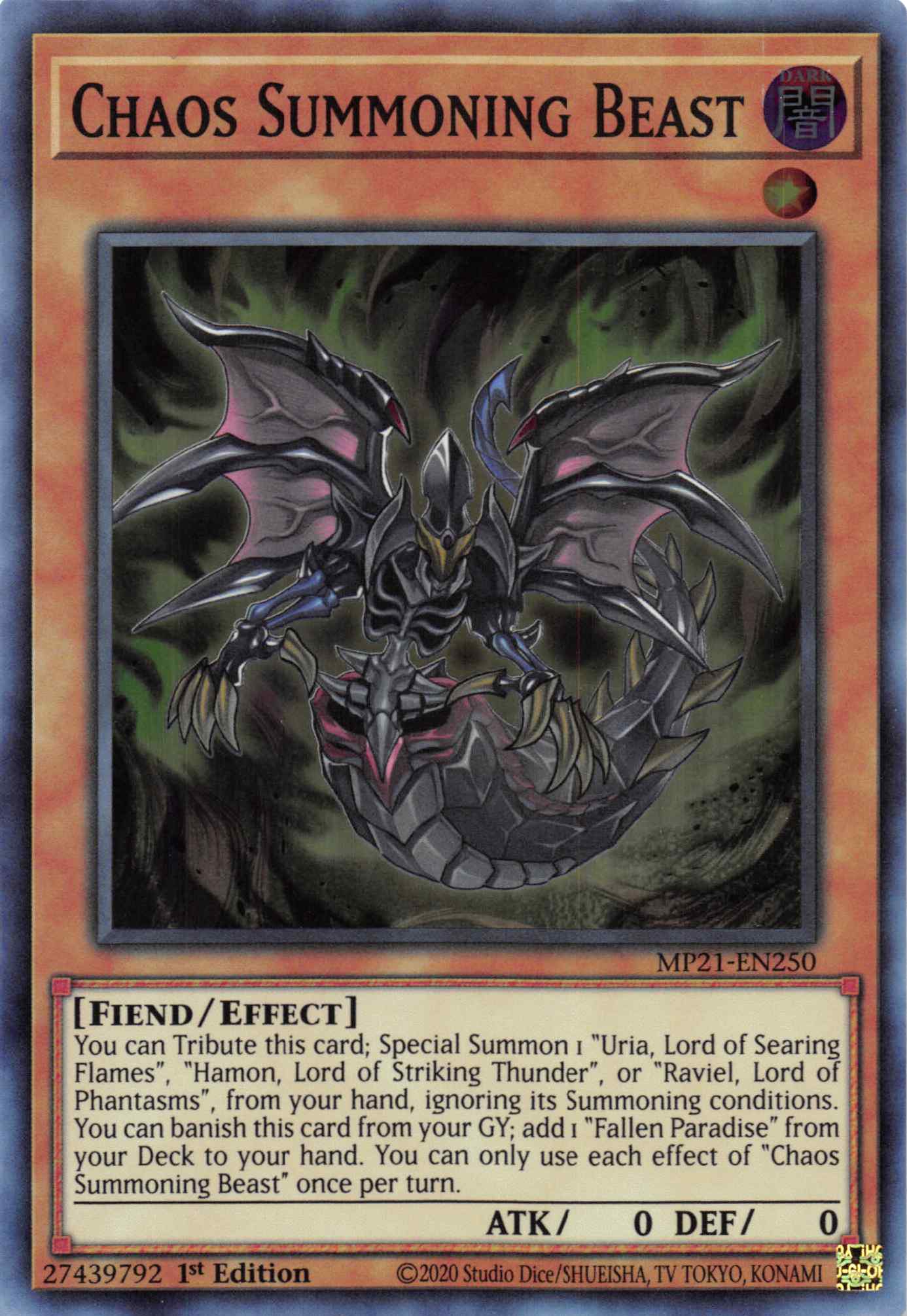 Chaos Summoning Beast [MP21-EN250] Super Rare | North Game Den