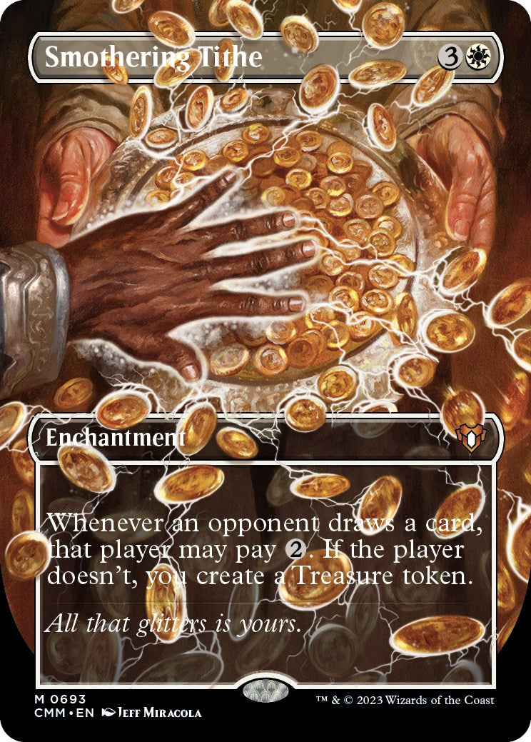 Smothering Tithe (Borderless Alternate Art) [Commander Masters] | North Game Den