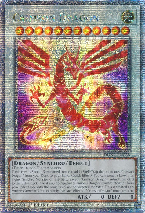 Crimson Dragon [DUNE-EN038] Quarter Century Secret Rare | North Game Den