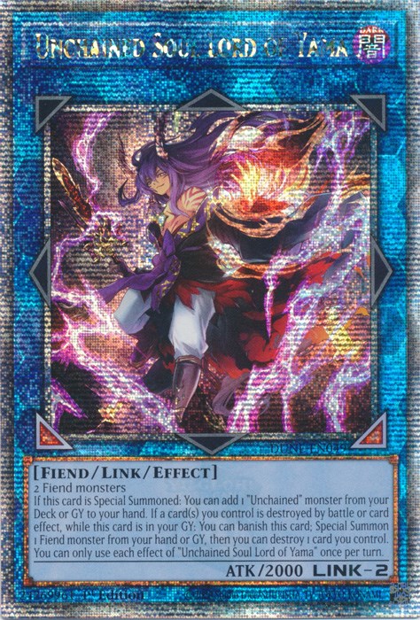 Unchained Soul Lord of Yama [DUNE-EN049] Quarter Century Secret Rare | North Game Den