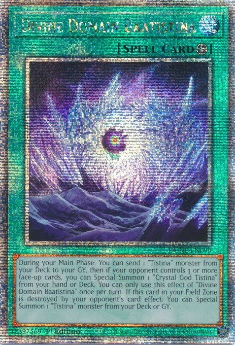 Divine Domain Baatistina [DUNE-EN090] Quarter Century Secret Rare | North Game Den