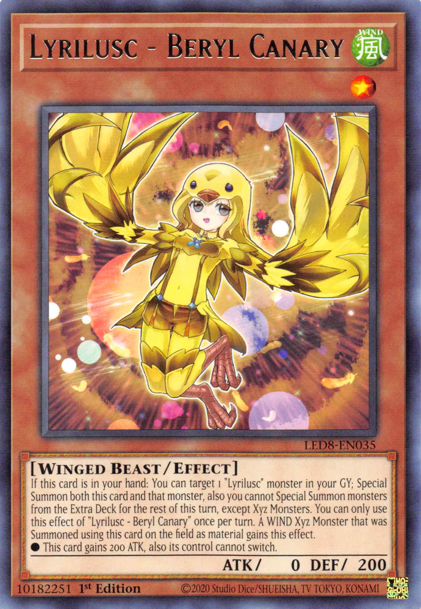 Lyrilusc - Beryl Canary [LED8-EN035] Rare | North Game Den