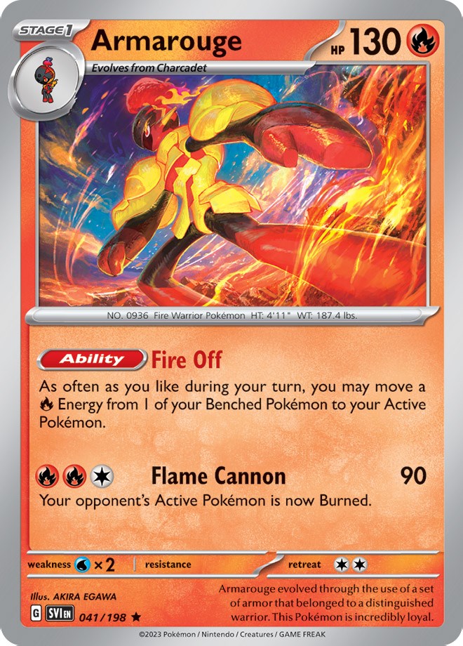 Armarouge (041/198) (Line Holo) [Scarlet & Violet: Base Set] | North Game Den