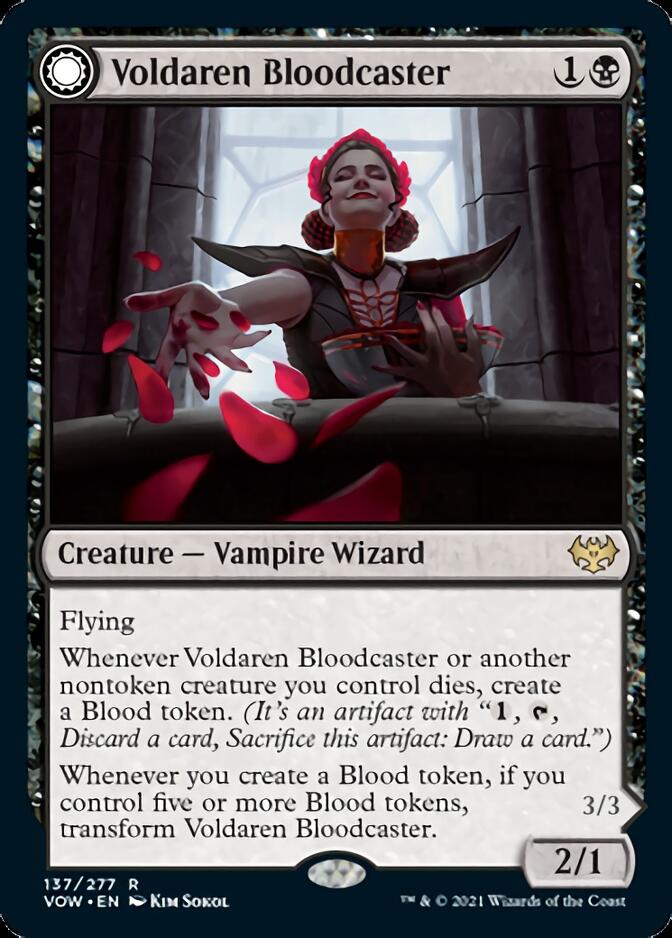 Voldaren Bloodcaster // Bloodbat Summoner [Innistrad: Crimson Vow] | North Game Den