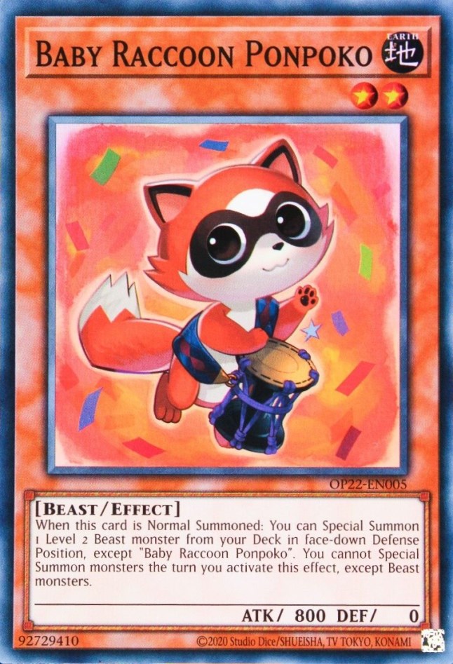 Baby Raccoon Ponpoko [OP22-EN005] Super Rare | North Game Den