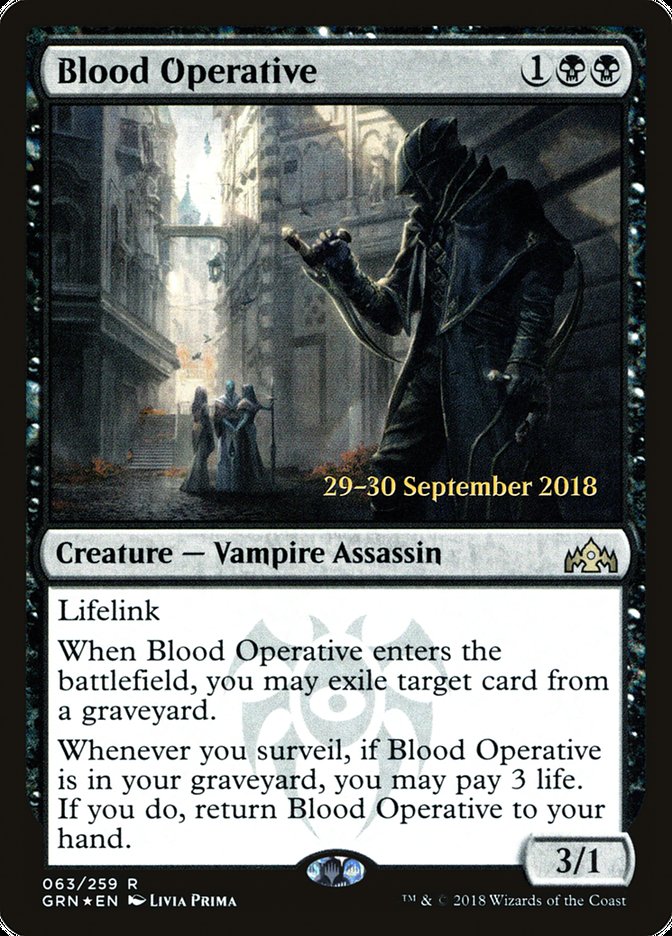 Blood Operative  [Guilds of Ravnica Prerelease Promos] | North Game Den