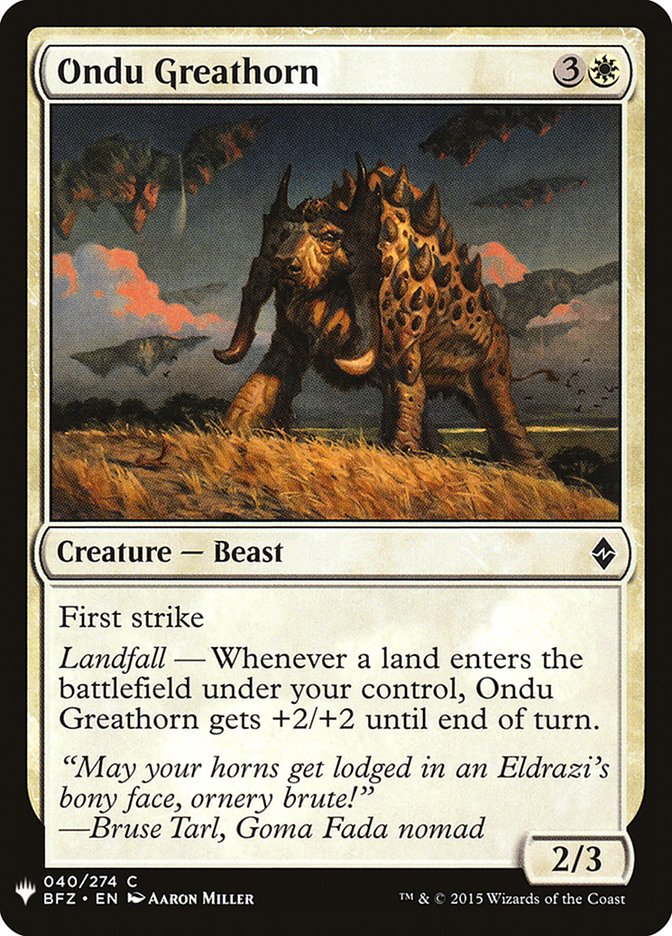 Ondu Greathorn [Mystery Booster] | North Game Den